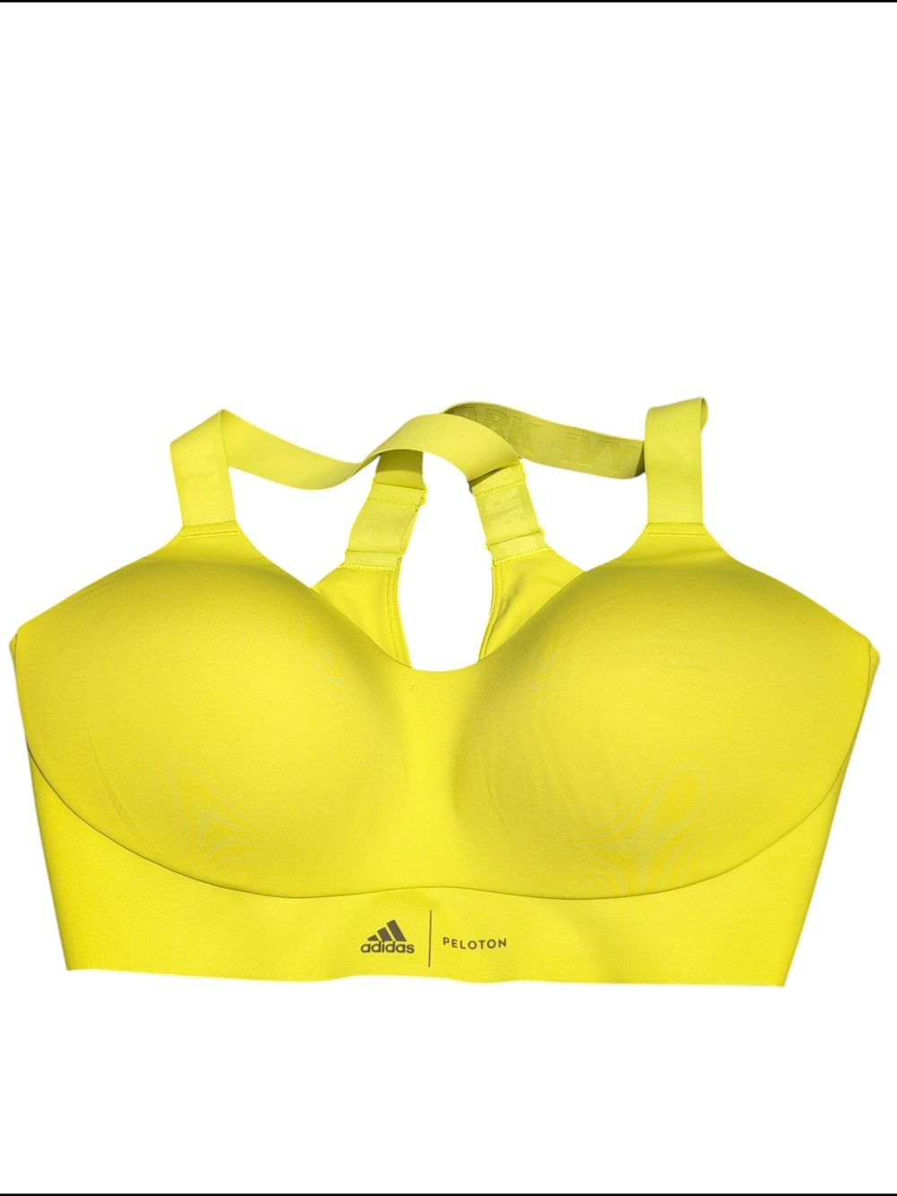 Rare Adidas x Peloton Neon Yellow Sports Bra - Sales Sample - Size 1X